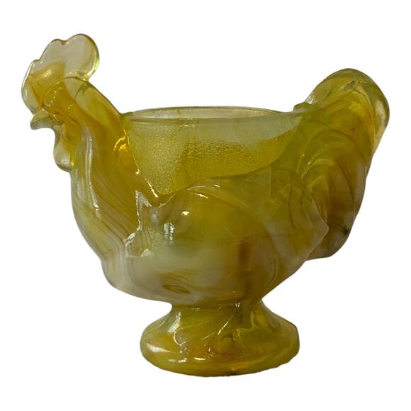 Boyds Glass Extra Large Rooster Egg Cup 1999 Autumn Harvest GLOWS OOAK B1077 - Picture 13 of 15
